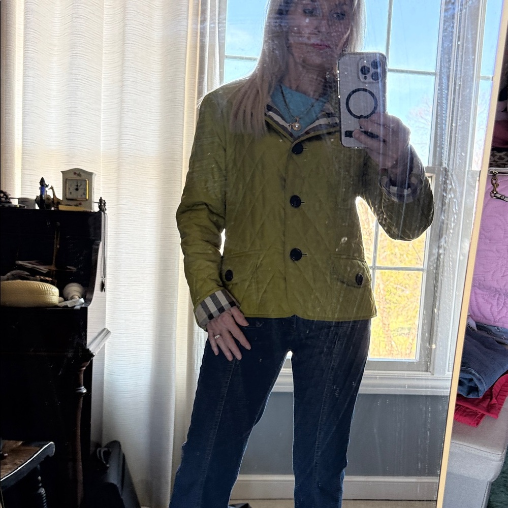 Quilted Light Green Women's Jacket BURBERRY